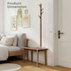 image 2 of COSTWAY Coat Tree 2-in-1 Freestanding Hanger Stand Coat Rack N/A | One Size