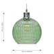 image 5 of Betchley - Green Ribbed Glass Globe Easy Fit Pendant Shade Green