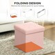 image 5 of HOMCOM Foldable Sherpa Fleece Storage Ottoman, 38 x 38 x 38 cm Pink