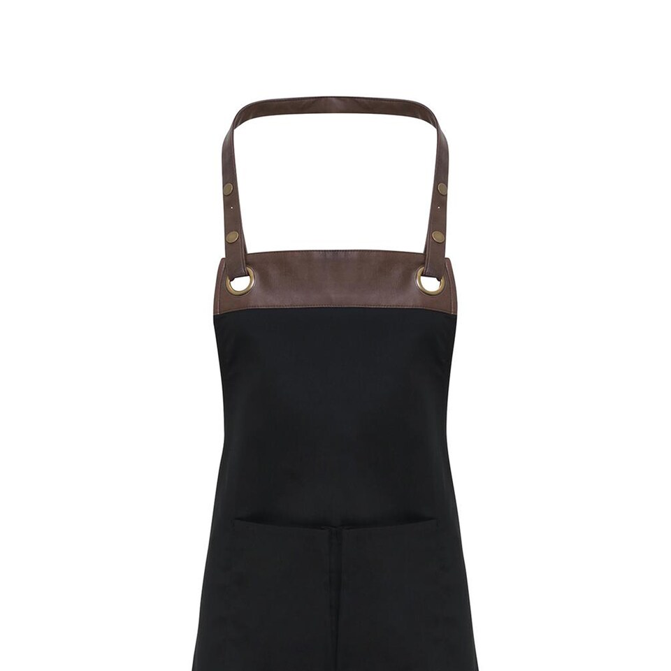 image 1 of Premier Unisex Adult Espresso Full Apron | Black | Black/Brown | One Size | 1