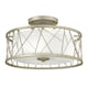 image 1 of Nest 3 Light Semi Flush Ceiling Light Silver Leaf, E27