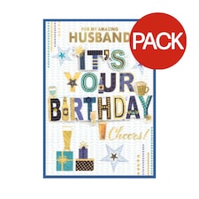 Simon Elvin Gift Wrap Greetings Card (Pack of 6) - Multicoloured - One Size