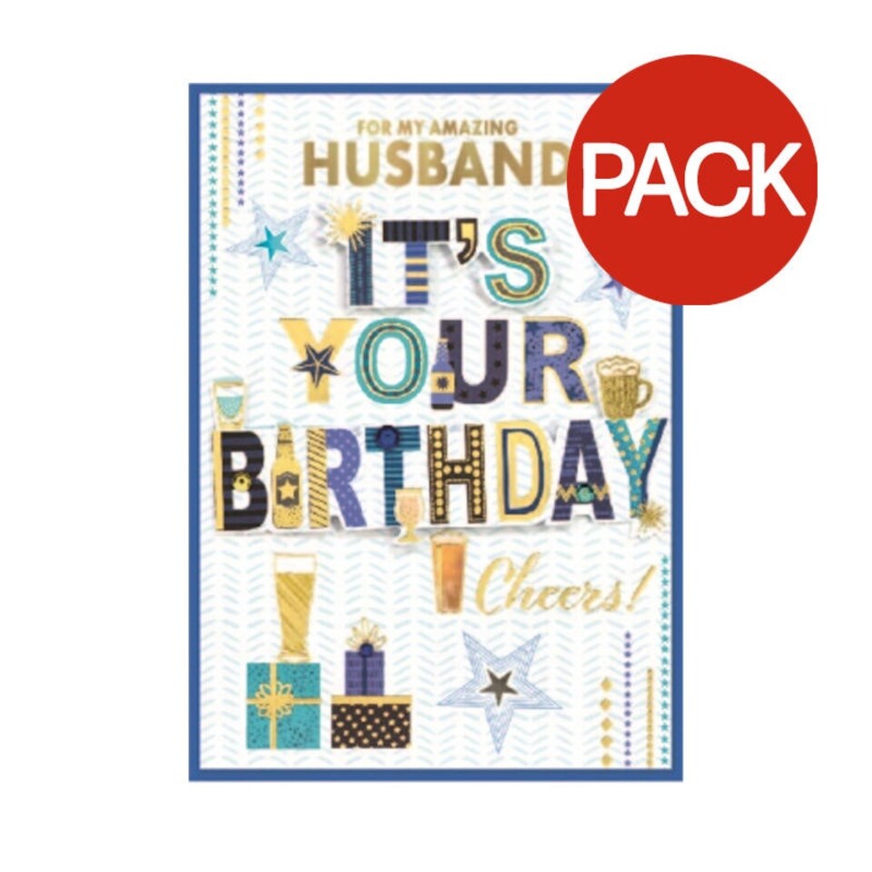 Simon Elvin Gift Wrap Greetings Card (Pack of 6) - Multicoloured - One Size