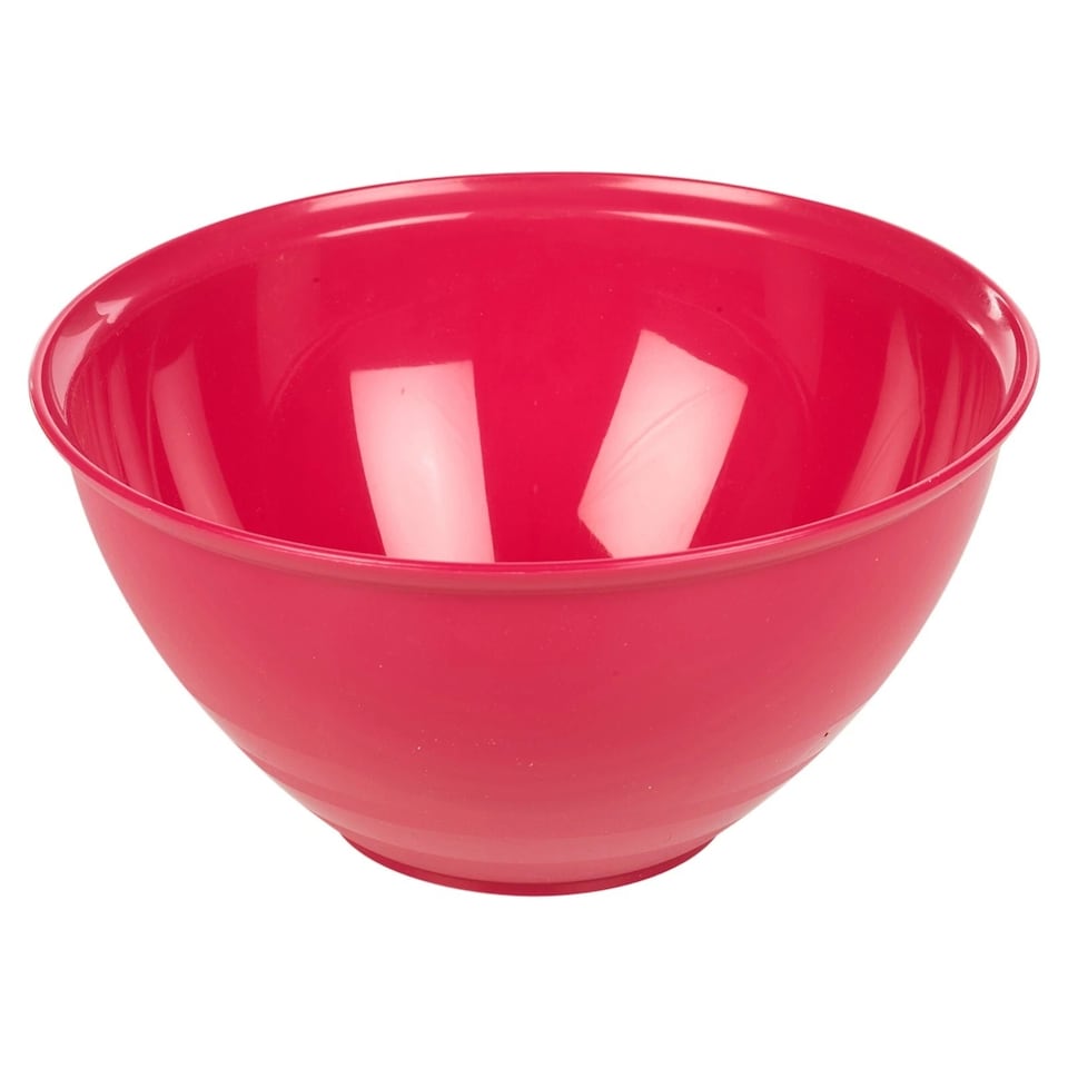 image 1 of Durable Plastic Colourful Kitchen Mixing Salad Bowls Microwave & Dishwasher Safe | Multi | Fuschia | 1.3 Litre | 1