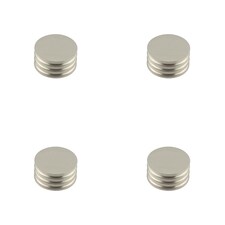 4 PACK Elegant Solid Brass Cupboard Knob in Satin Nickel Finish - 40mm Size - Kitchen Cabinet Knob