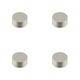 image 1 of 4 PACK Elegant Solid Brass Cupboard Knob in Satin Nickel Finish - 40mm Size - Kitchen Cabinet Knob
