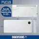image 7 of Purus 2000W Smart Wifi Eco Heater Electric Panel Radiator Wall Mounted White