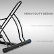 image 4 of HOMCOM Reversible 2 Bike Holding Rack Steel Frame Indoor Outdoor Foot Caps Stand