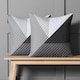 image 5 of OHS 2 x Ralph Geometric Pinsonic Cushion Covers, 45x45cm - Grey