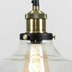 image 3 of ValueLights Industrial Black And Gold Clear Glass Pendant Ceiling Light