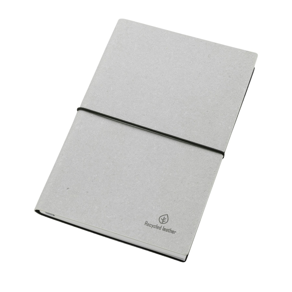image 1 of XD Collection Recycled Leather A5 Notebook - Light Grey - One Size