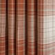 image 2 of OHS Winsford Woven Check Print Ring Top Panel Pair Blackout Eyelet Curtains, 66x72" | Multi | Rust/Natural