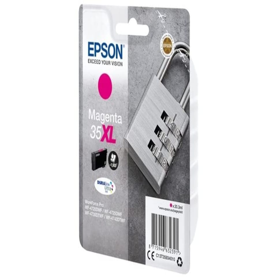 image 1 of Epson 35XL Magenta Padlock High Yield Genuine Ink, Claria Photo HD Ink Cartridge