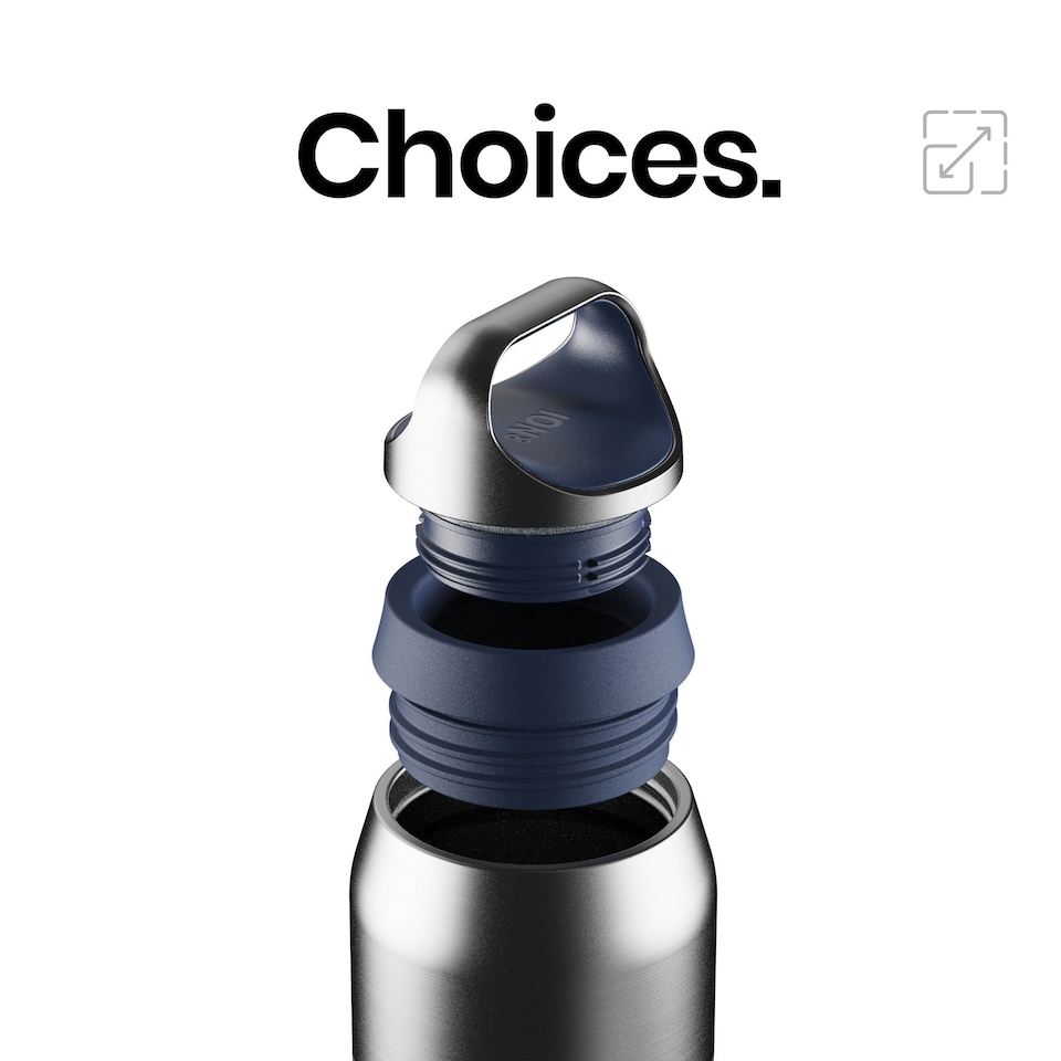 image 1 of ION8 ROAM Insulated Steel Water Bottle, Rubberised, 835ml / 28oz