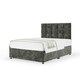 image 1 of Neptune Spring Charcoal Chenille Divan Set And Pearl Headboard Small Double