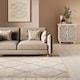 image 2 of Beige Contemporary Abstract Soft Chenille Washable Living Room Area Rug- 200x290cm Cream