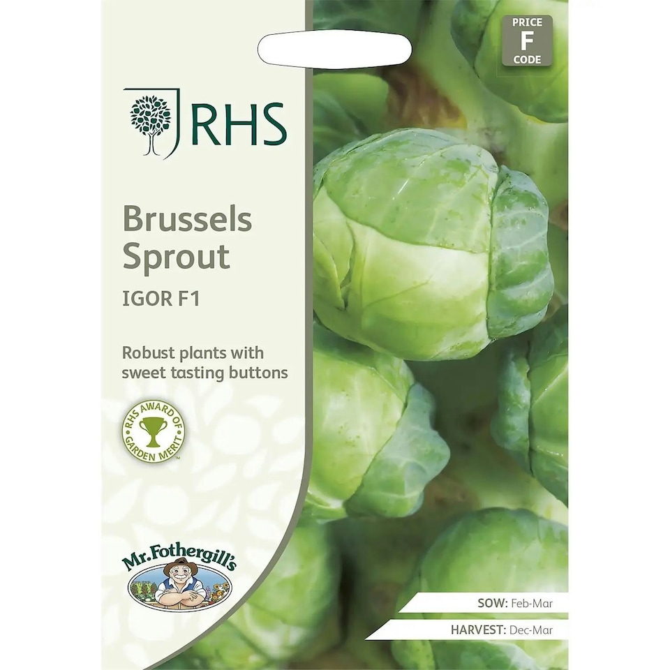 image 1 of RHS Brussels Sprout Igor F1 Seeds
