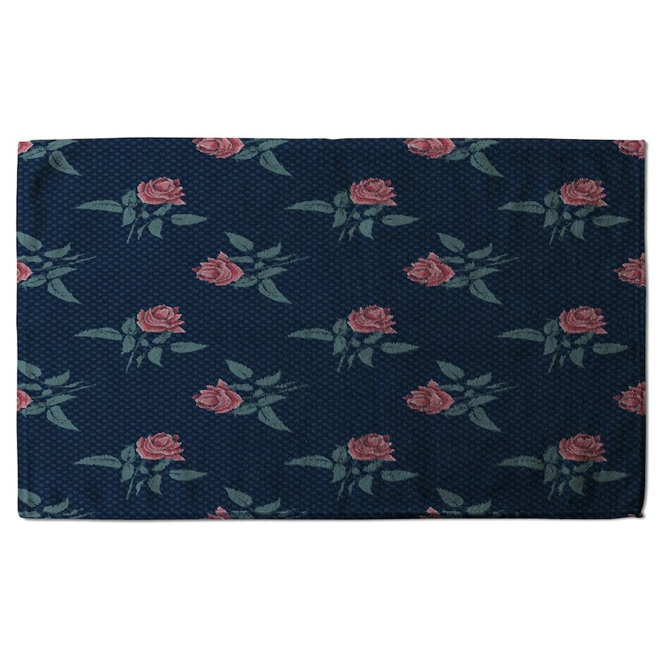 image 1 of Roses & Spots Print (Kitchen Towel)