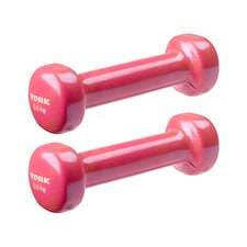 York Vinyl Dipped Dumbbells 2 x 0.5kg, Pink