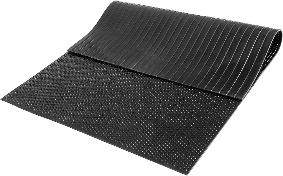 image 1 of Heavy Duty Rubber Gym Mat, 6ft x 4ft x 10mm, Black