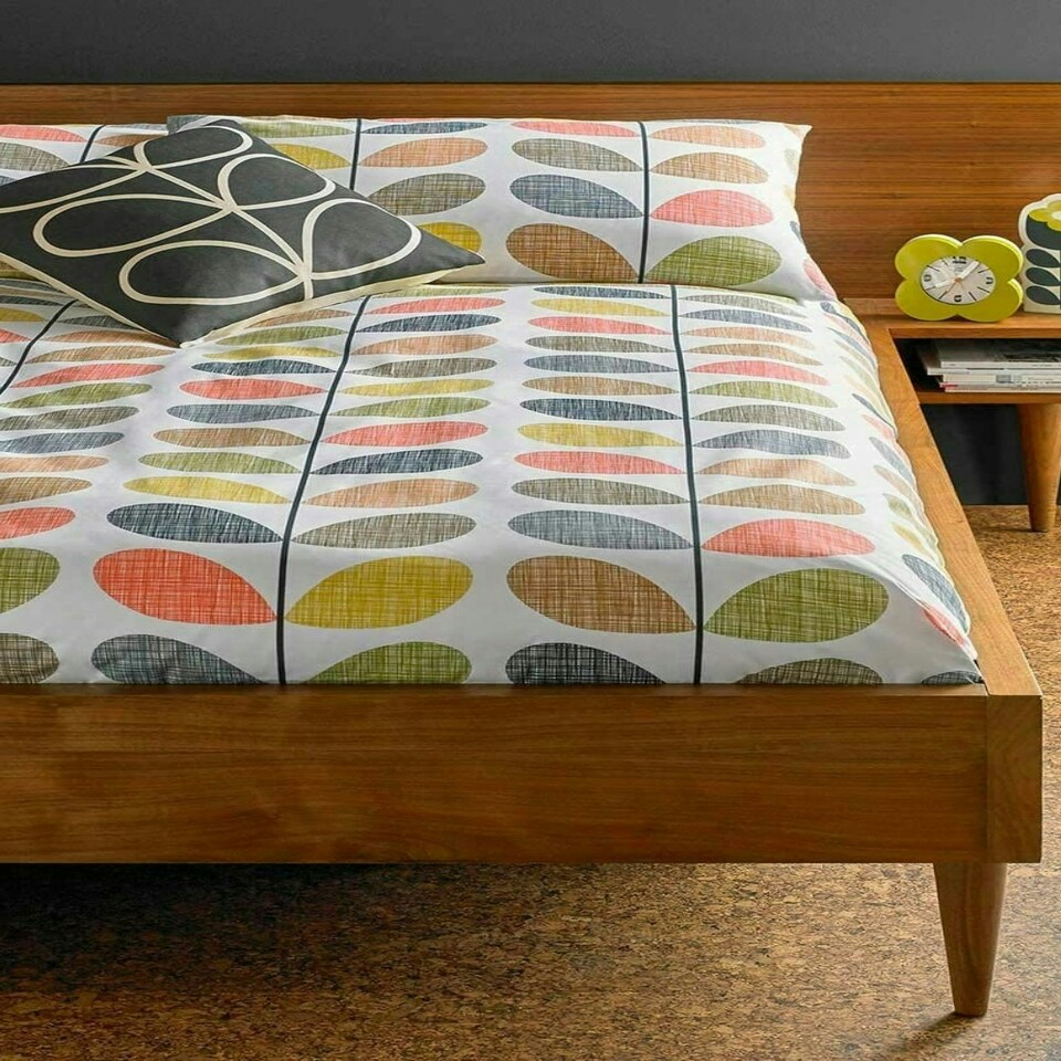 image 1 of Orla Kiely Scribble Stem Multi Housewife Pillowcase Pair