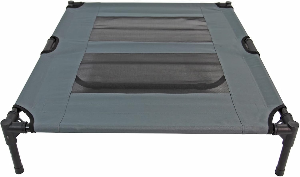 image 1 of Actiaspet Elevated Dog Bed Oxford Mesh Pet Cot Indoor or Outdoor (Grey, Large)