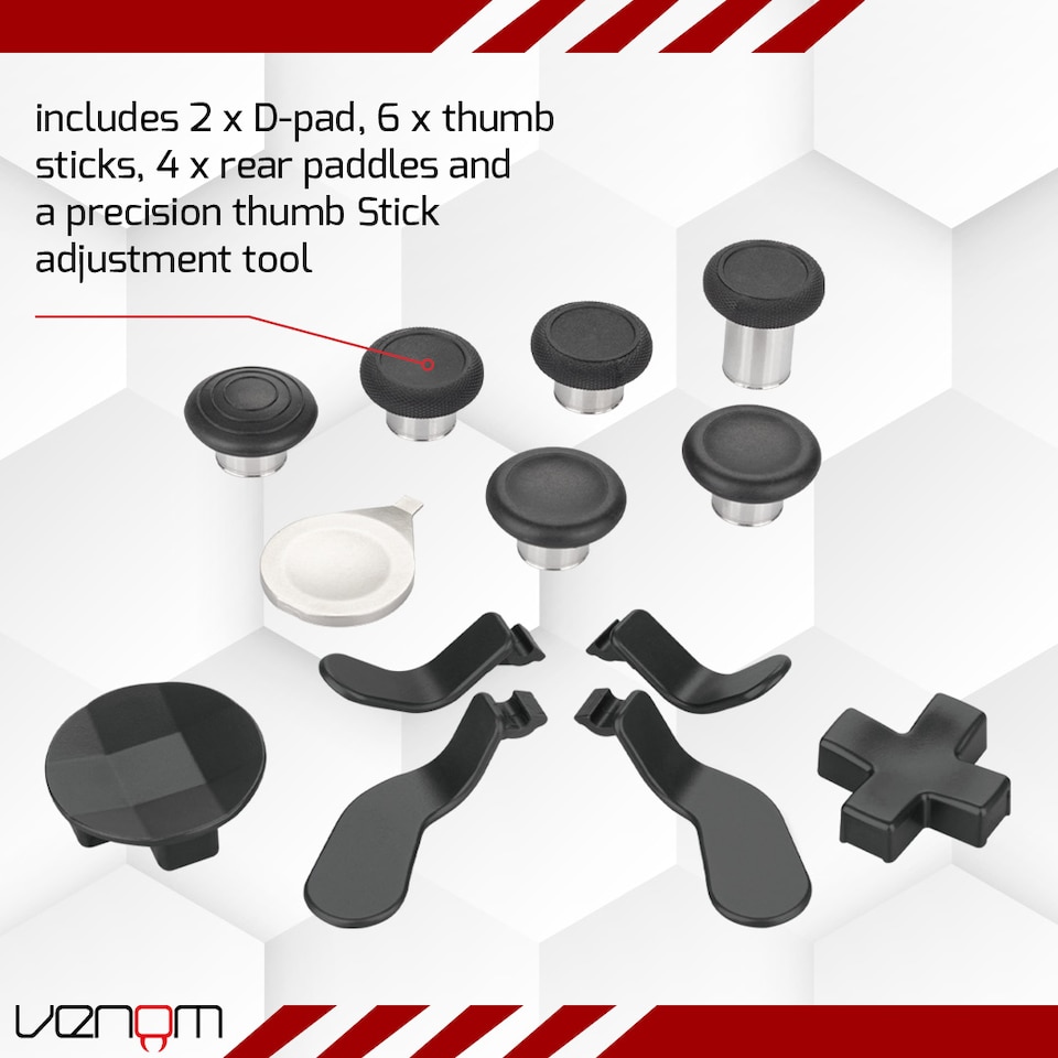 image 1 of Venom Xbox Elite Series 2 Controller Accessory Kit - Black