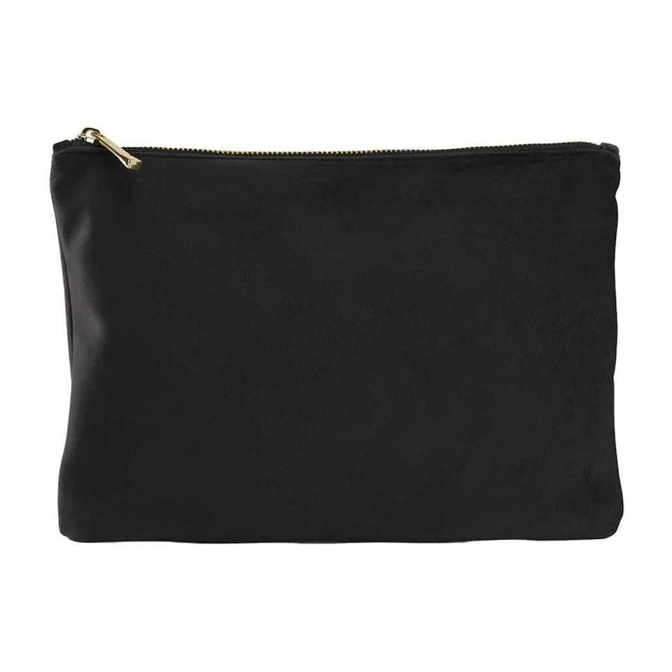 Bagbase Velvet Accessory Bag - Black Onyx - 17cm x 12cm