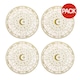 image 1 of Something Different Astrology Wheel Coaster Set (Pack of 4) - Cream/Gold - One Size