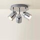 image 4 of ValueLights Benton Chrome IP44 Round Adjustable Ceiling Light | Chrome