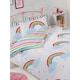 image 2 of Bedding & Beyond Childrens/Kids Rainbow Duvet Cover Set - White/Blue - Single White | Single