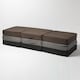 image 6 of Homescapes Black Suede Orthopaedic Foam 3 Seater Booster Cushion | Black | Black | 150 x 50 x 10 cm