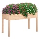 image 1 of Outsunny Raised Wood Garden Bed Planter Vegetables Grow Flower Herbs