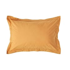 Homescapes Mustard Yellow Egyptian Cotton Oxford Pillowcase 200 TC - Standard Size | Yellow | Standard