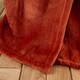 image 3 of Catherine Lansfield Raschel Velvet Touch Blanket Throw | Orange | Burnt Orange