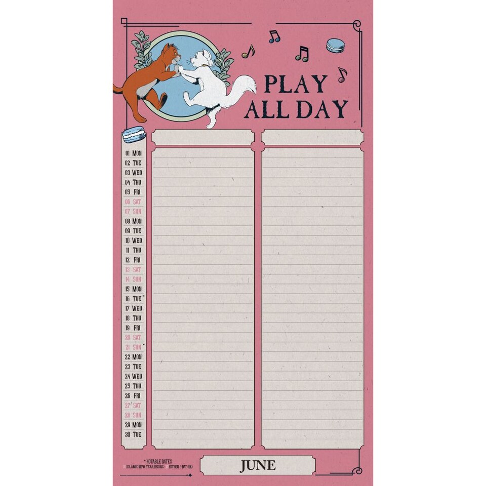 image 1 of DISNEY YOURS & MINE 2026 SLIM CALENDAR