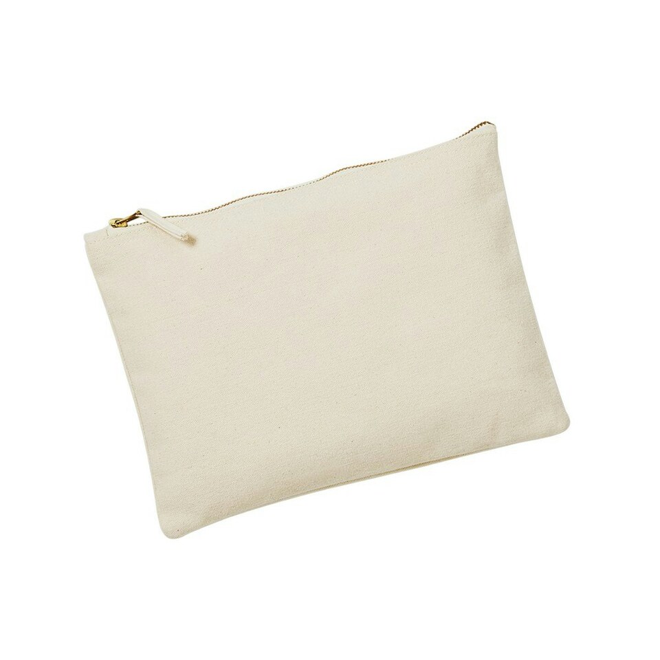 image 1 of Westford Mill Canvas Accessory Bag - Natural - 12cm x 8.5cm Cream