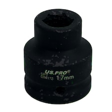 3/4" Drive 17mm Shallow Metric MM Impact Impacted Socket 6 Sided Single Hex
