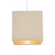 image 2 of Contemporary and Sleek Taupe Linen Fabric Small Square Lamp Shade 40w Maximum | Cream | Taupe | 1