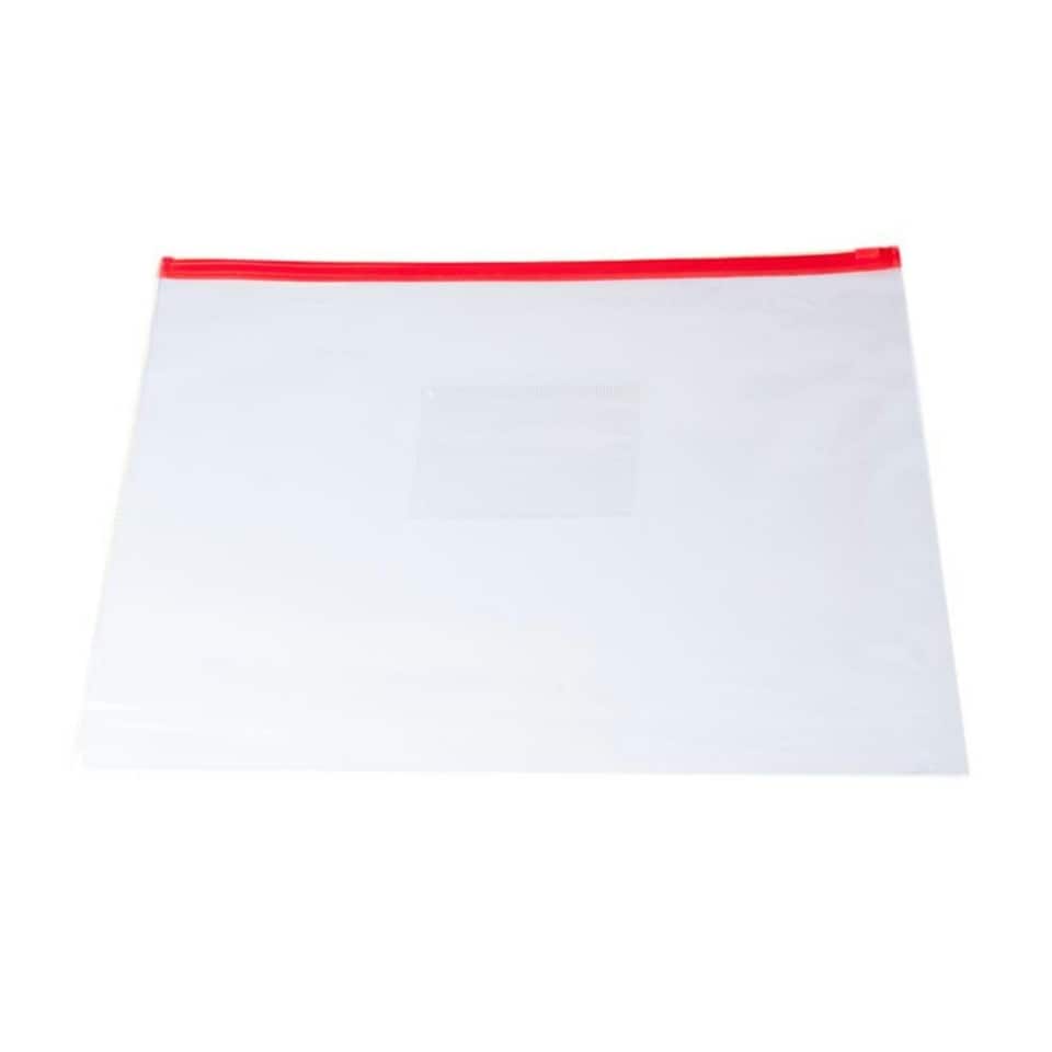 image 1 of Pack of 12 A3 Red Zip Zippy Bags
