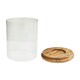image 10 of Amelia Ribbed Glass Wooden Candle Holder Clear