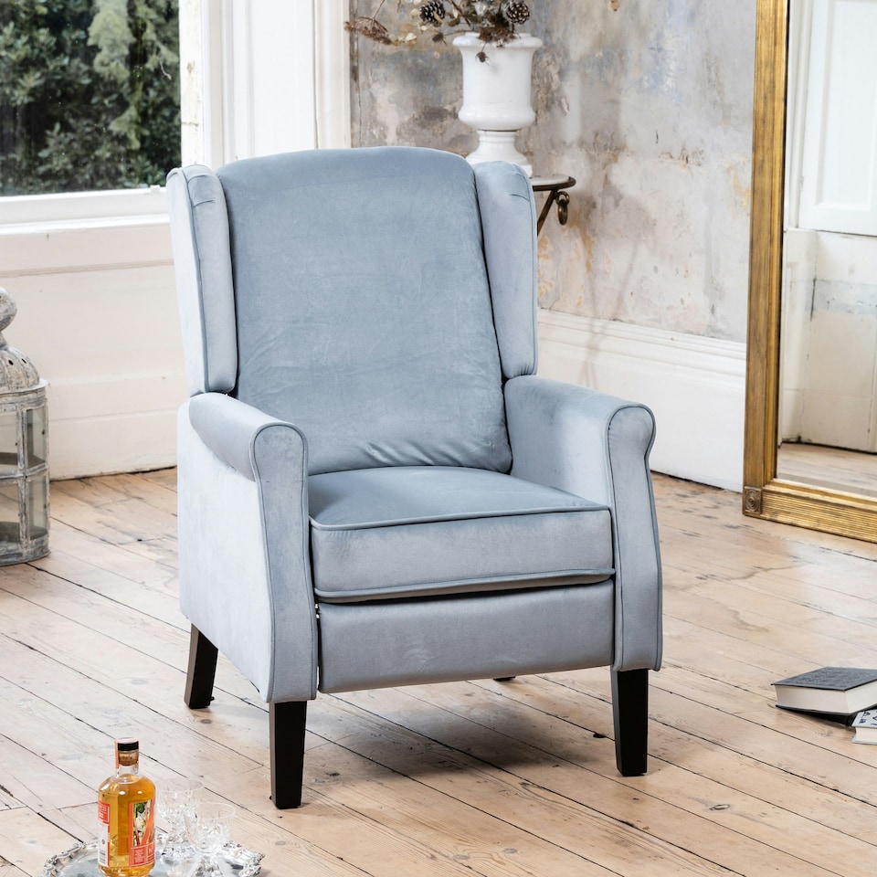 image 1 of Barksdale Recliner Armchair - Light Blue