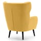 image 3 of Winslow Wing Back Fabric Occasional Button Back Modern Accent Armchair (Mustard)