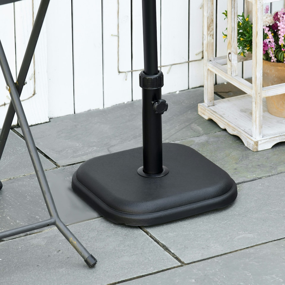 image 1 of Outsunny 11kg Concrete Square Garden Parasol Base Holder for Table Umbrella