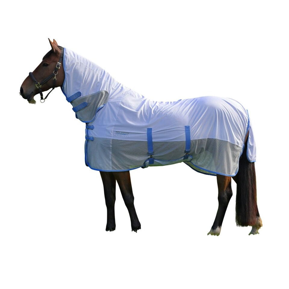 image 1 of Tempest Original Mesh Horse Combo Fly Rug - Sky - 66in