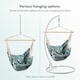 image 6 of Vonhaus Seville Outdoor Hanging Chair with Attachments