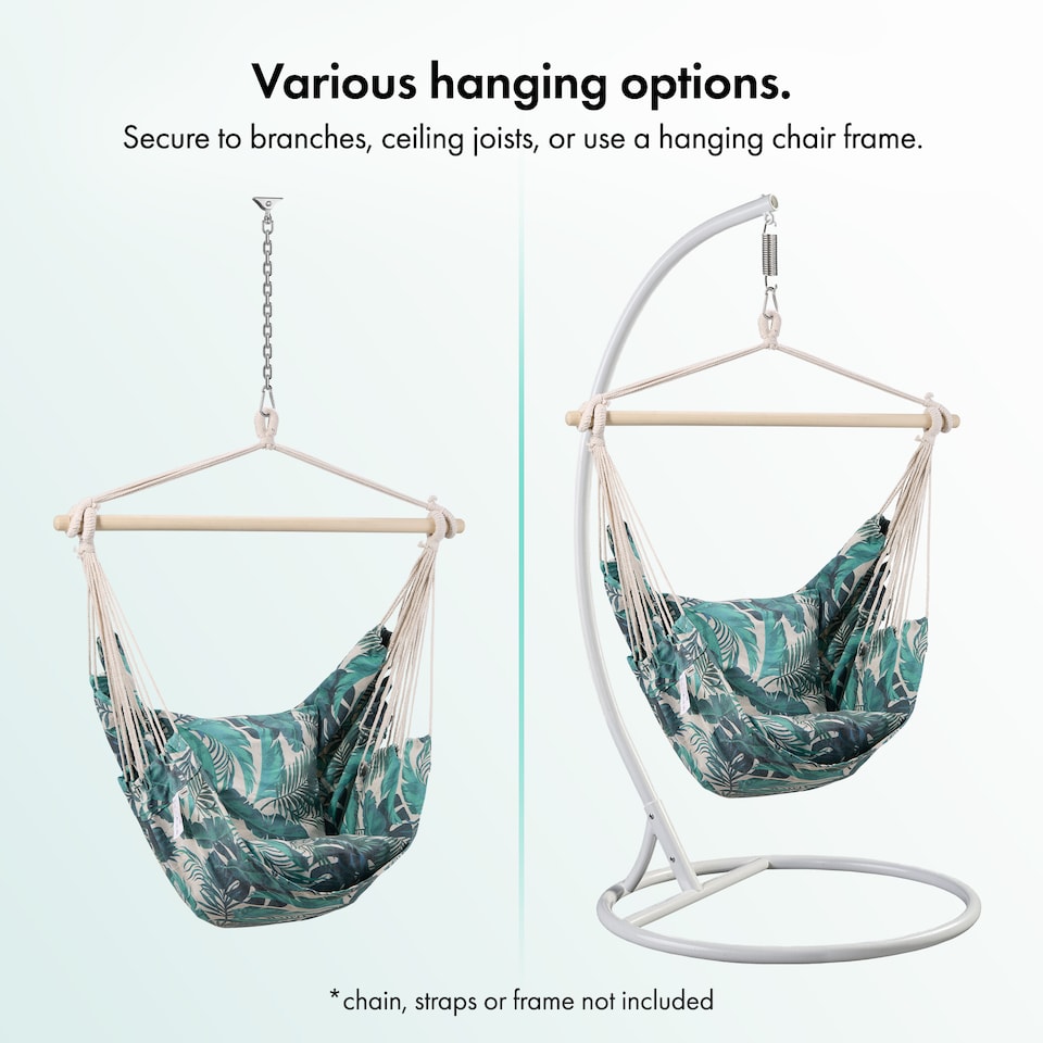 image 1 of Vonhaus Seville Outdoor Hanging Chair with Attachments