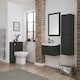image 2 of 600mm Bathroom Matt Dark Grey Wall Mounted Vanity Unit and Basin (Central) - Brassware Not Included | Grey | Grey | 1