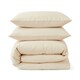 image 1 of Touch Of Linen - Creamy Almond - Duvet Cover Set (Includes 2 Pillowcases - 1 For Single) Cream | Creamy Almond | Double