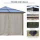image 6 of Outsunny 3 x 3m Hardtop Gazebo Canopy with Polycarbonate Roof, Aluminium Frame, Permanent Pavilion Garden Gazebo with Netting and Curtains for Patio, Deck, Dark Grey